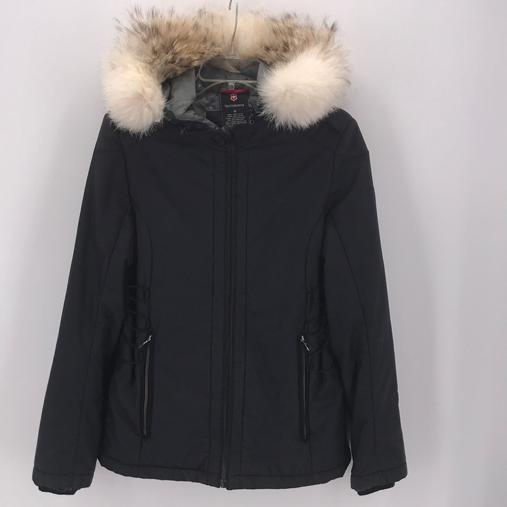 VICTORINOX EXPEDITION COAT W/FUR HOOD WOMANS M
